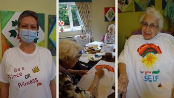 Grimsby care home Residents paint t-shirts for pride month